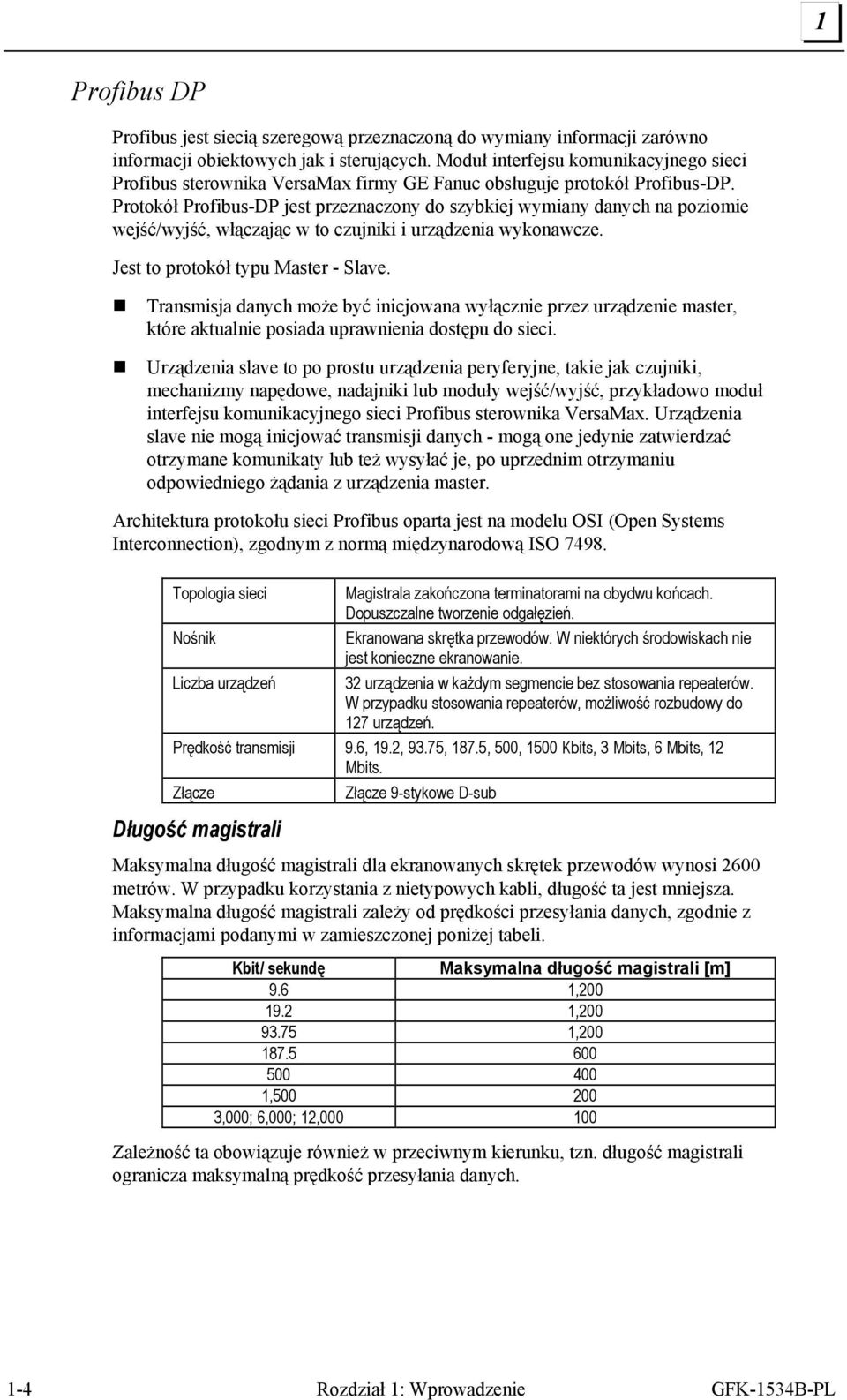 Protokół Profibus-DP jest przeznaczony do szybkiej wymiany danych na poziomie wejść/wyjść, włączając w to czujniki i urządzenia wykonawcze. Jest to protokół typu Master - Slave.