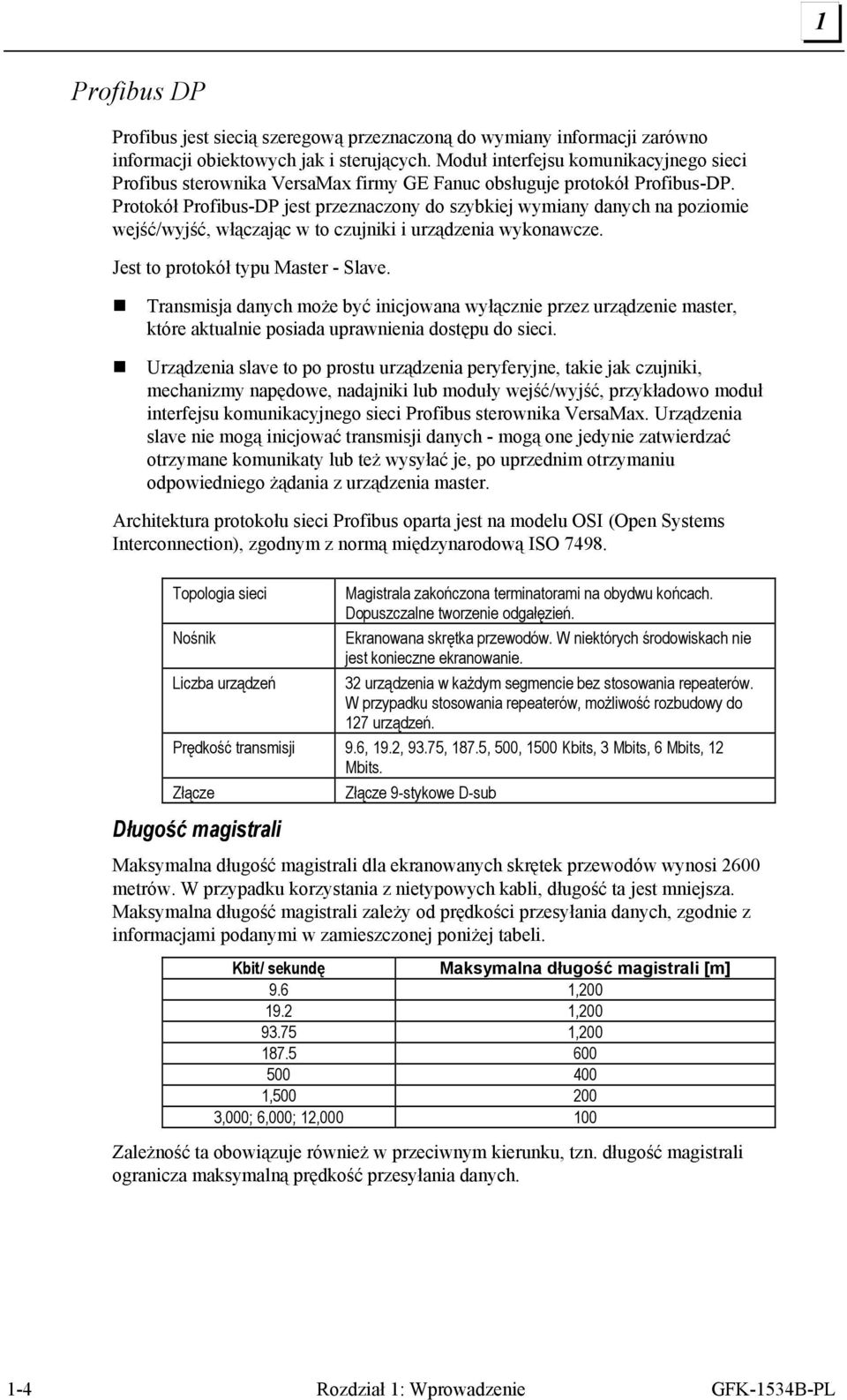 Protokół Profibus-DP jest przeznaczony do szybkiej wymiany danych na poziomie wejść/wyjść, włączając w to czujniki i urządzenia wykonawcze. Jest to protokół typu Master - Slave.