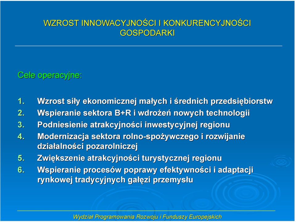 Podniesienie atrakcyjności inwestycyjnej regionu 4.