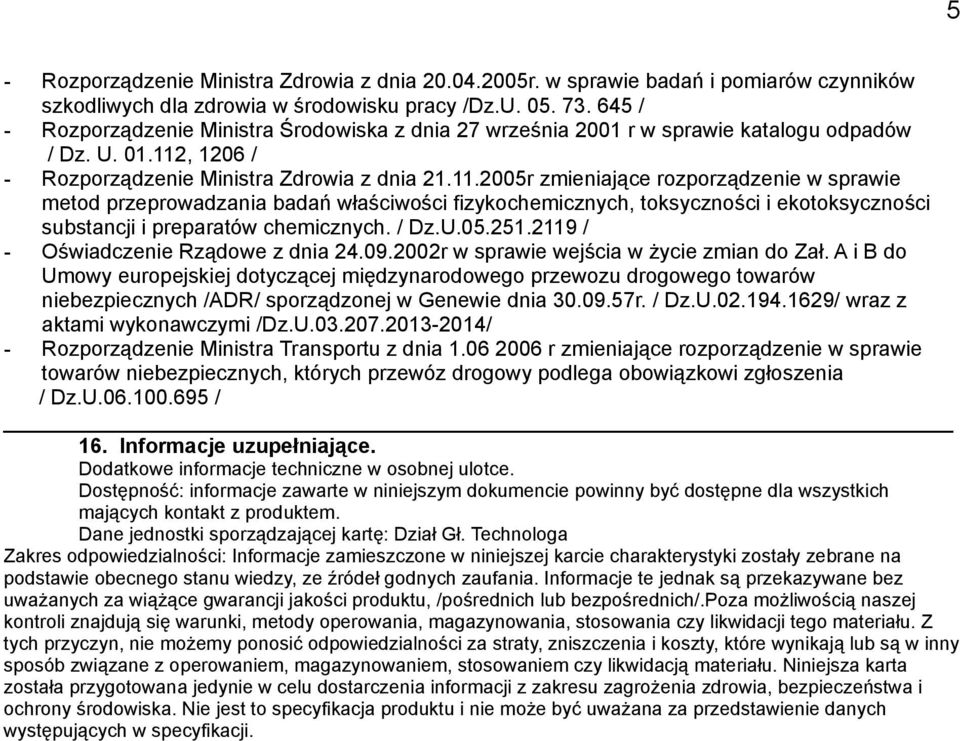 , 1206 / - Rozporządzenie Ministra Zdrowia z dnia 21.11.