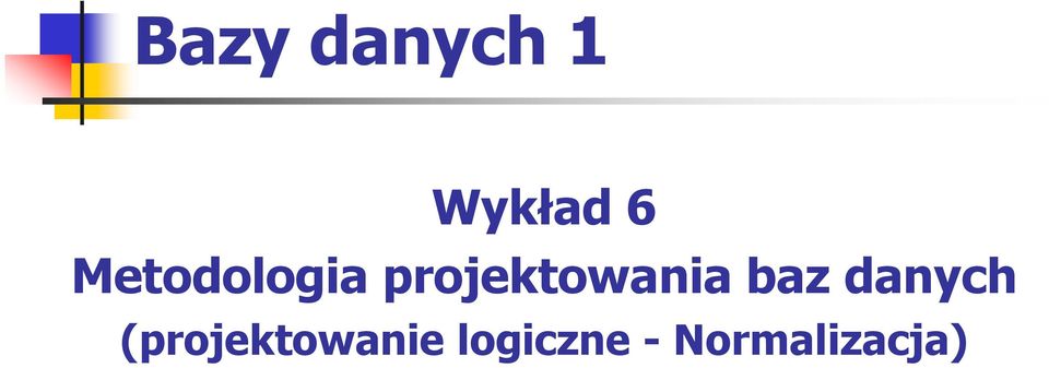 projektowania baz danych