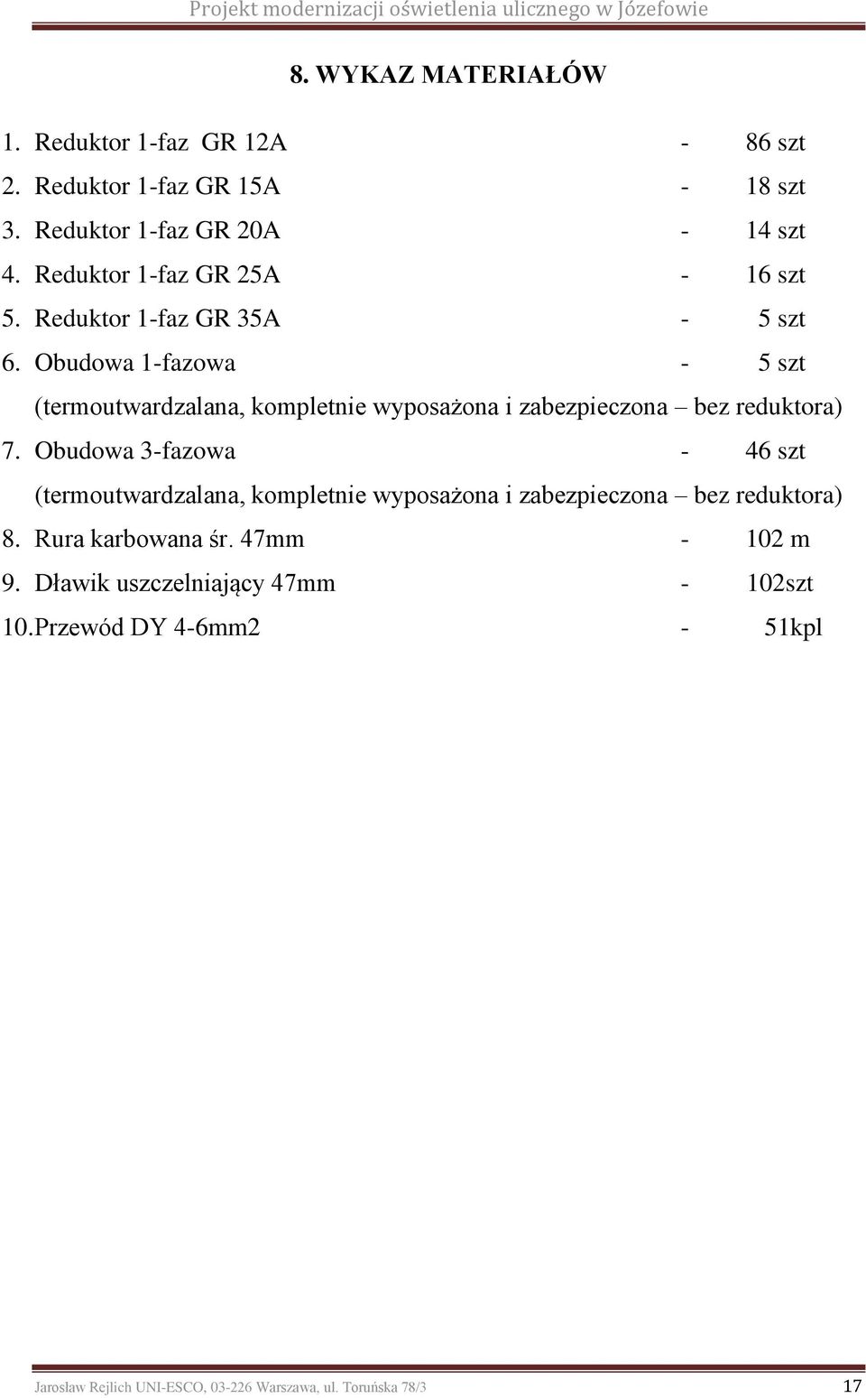 Obudowa 1-fazowa - 5 szt (termoutwardzalana, kompletnie wyposażona i zabezpieczona bez reduktora) 7.