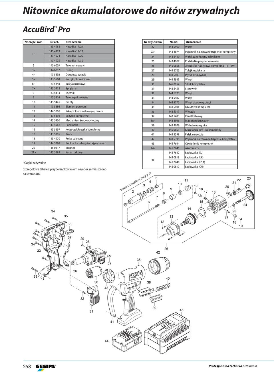 144 576 Wkręt z łbem walcowym, razem 13 143 539 Łożysko kompletne 14 143 5406 Mechanizm śrubowo-toczny 15 143 4962 Podkładka 16 143 5397 Koszyczek łożyska kompletny 17 143 535 Kołek 1 143 4970 Rolka