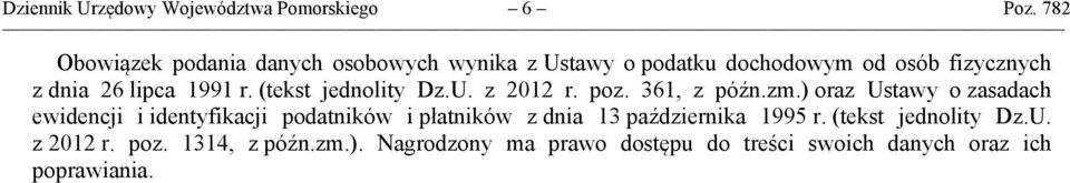 1991 r. (tekst jednolity Dz.U. z 2012 r. poz. 361, z późn.zm.