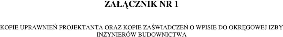 KOPIE ZAŚWIADCZEŃ O WPISIE