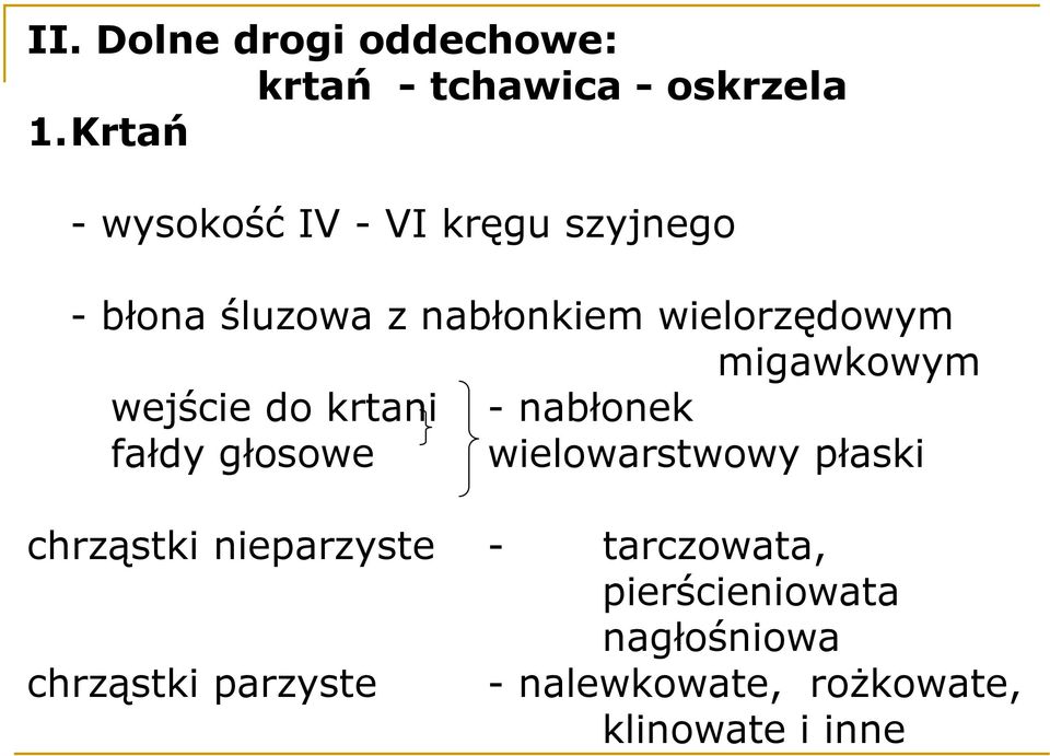 migawkowym wejście do krtani - nabłonek fałdy głosowe wielowarstwowy płaski chrząstki