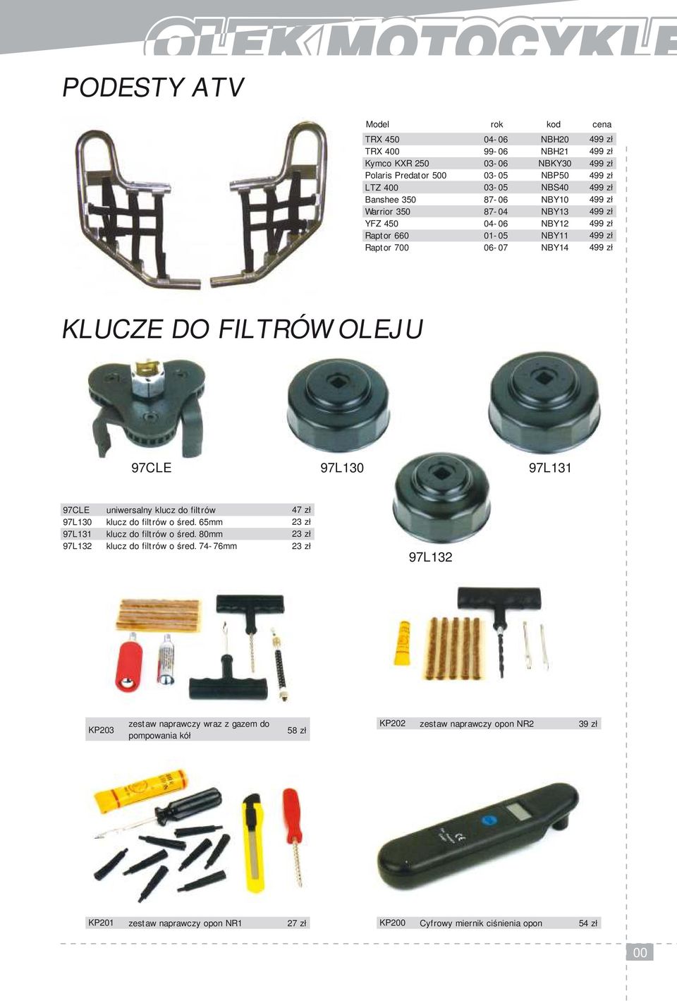 97L132 uniwersalny klucz do filtrów klucz do filtrów o śred. 65mm klucz do filtrów o śred. 80mm klucz do filtrów o śred.