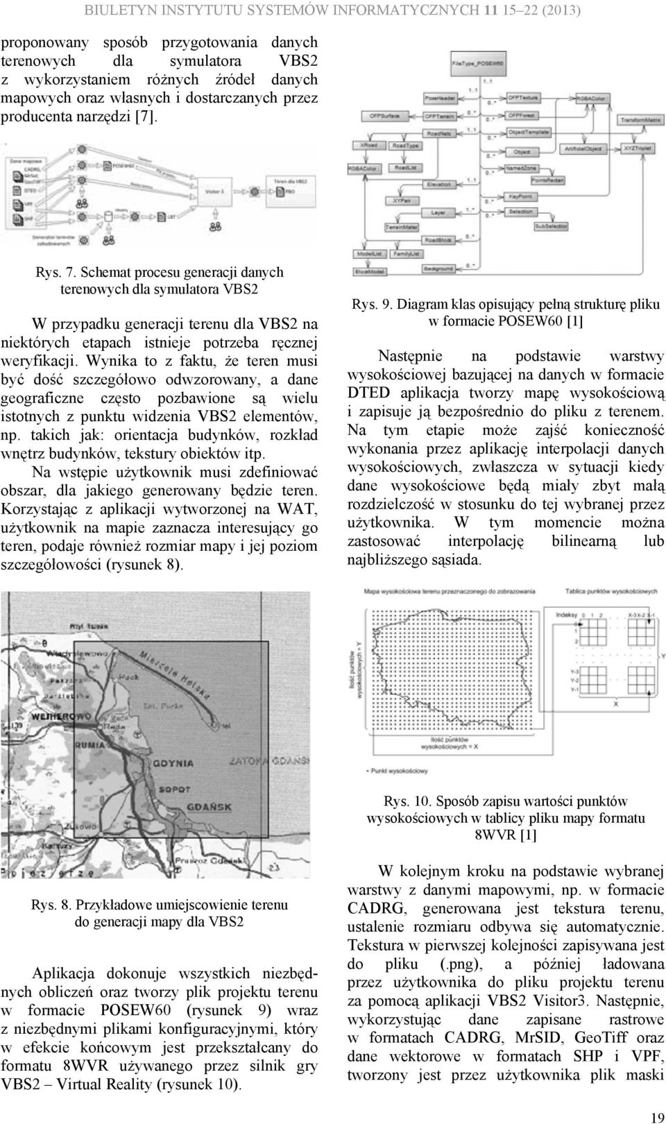 Schemat procesu generacji danych terenowych dla symulatora VBS2 W przypadku generacji terenu dla VBS2 na niektórych etapach istnieje potrzeba ręcznej weryfikacji.