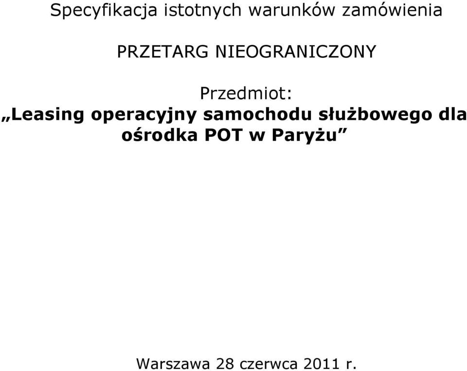 operacyjny samochodu służbowego dla