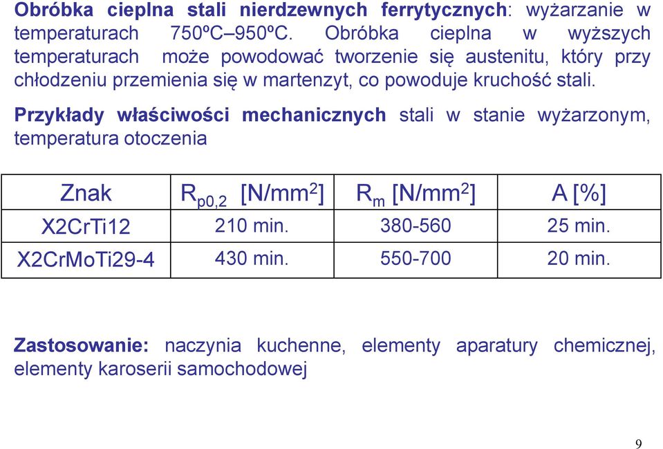 powoduje kruchość stali.