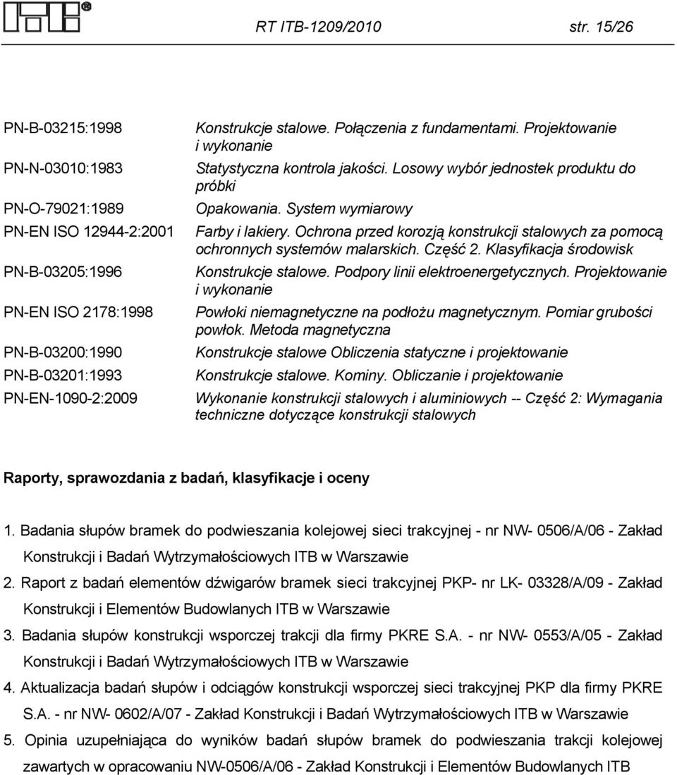 Ochrona przed korozją konstrukcji stalowych za pomocą ochronnych systemów malarskich. Część 2. Klasyfikacja środowisk Konstrukcje stalowe. Podpory linii elektroenergetycznych.