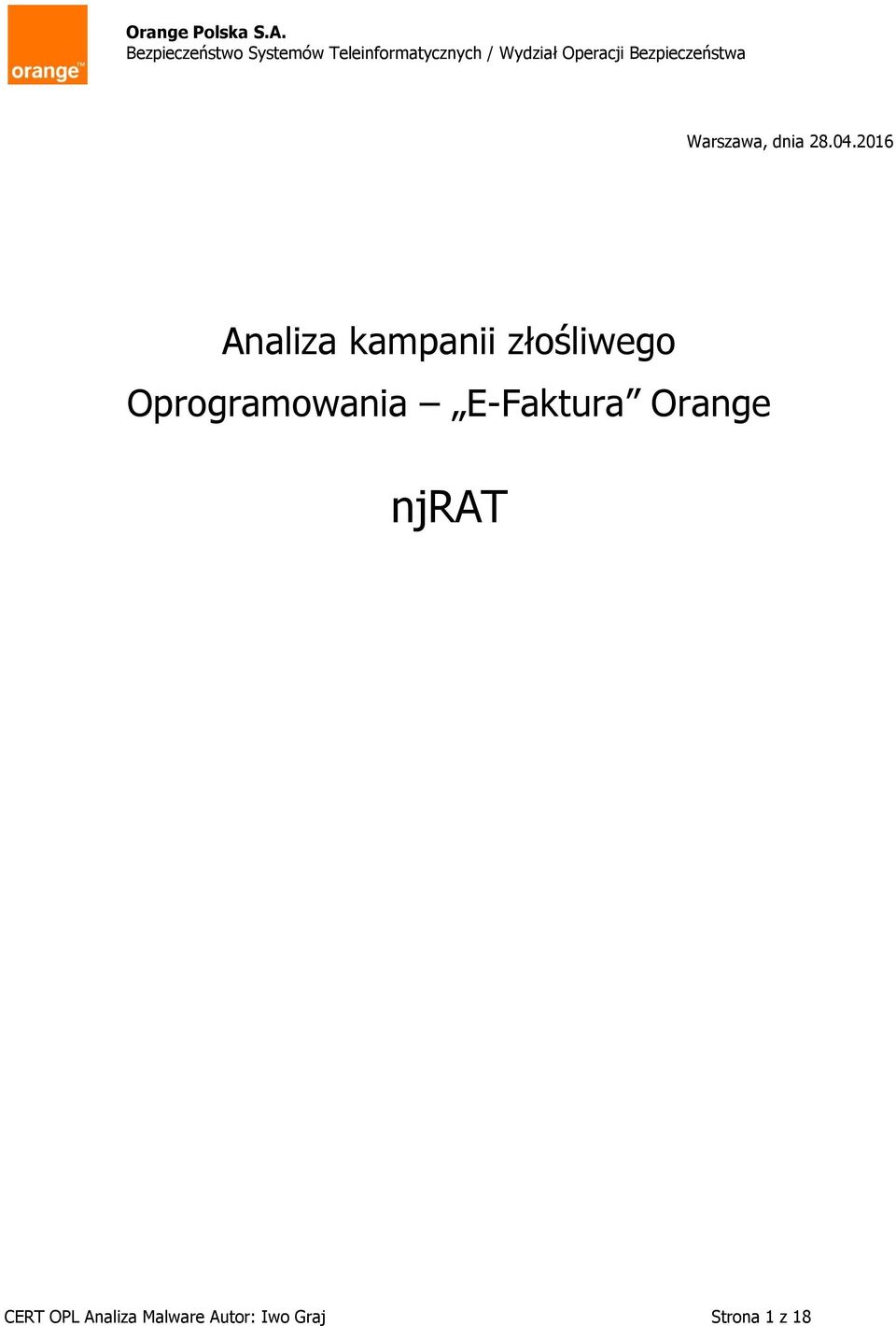 Oprogramowania E-Faktura Orange