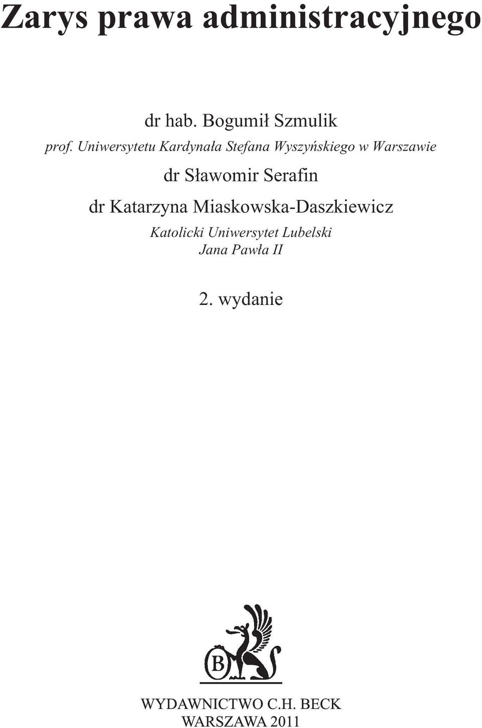 Uniwersytetu Kardyna³a Stefana Wyszyñskiego w Warszawie