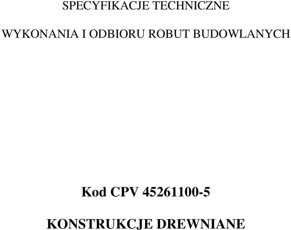 BUDOWLANYCH Kod CPV