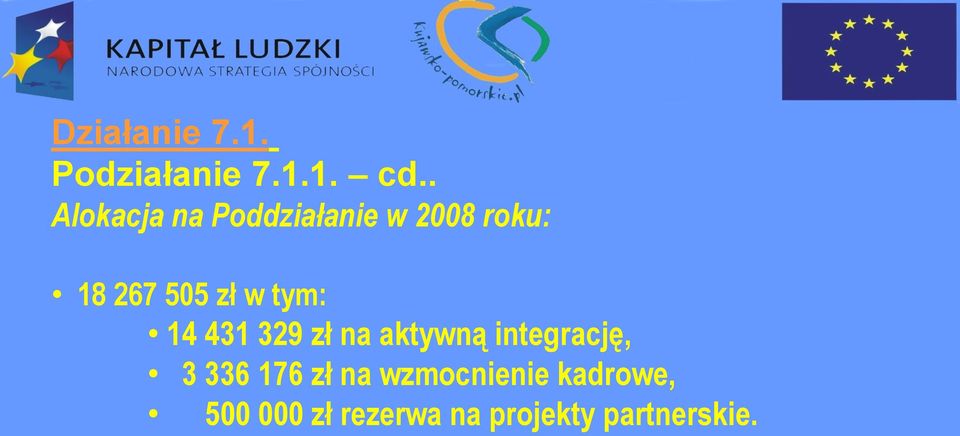 w tym: 14 431 329 zł na aktywną integrację, 3 336 176