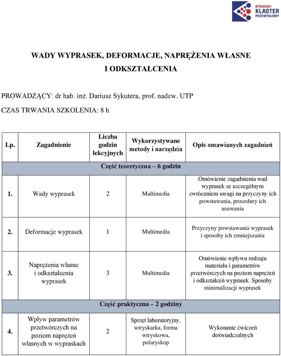 Deformacje Multimedia Przyczyny powstawania i sposoby ich zmniejszania Naprężenia własne i odkształcenia 3 Multimedia Omówienie wpływu rodzaju materiału i parametrów