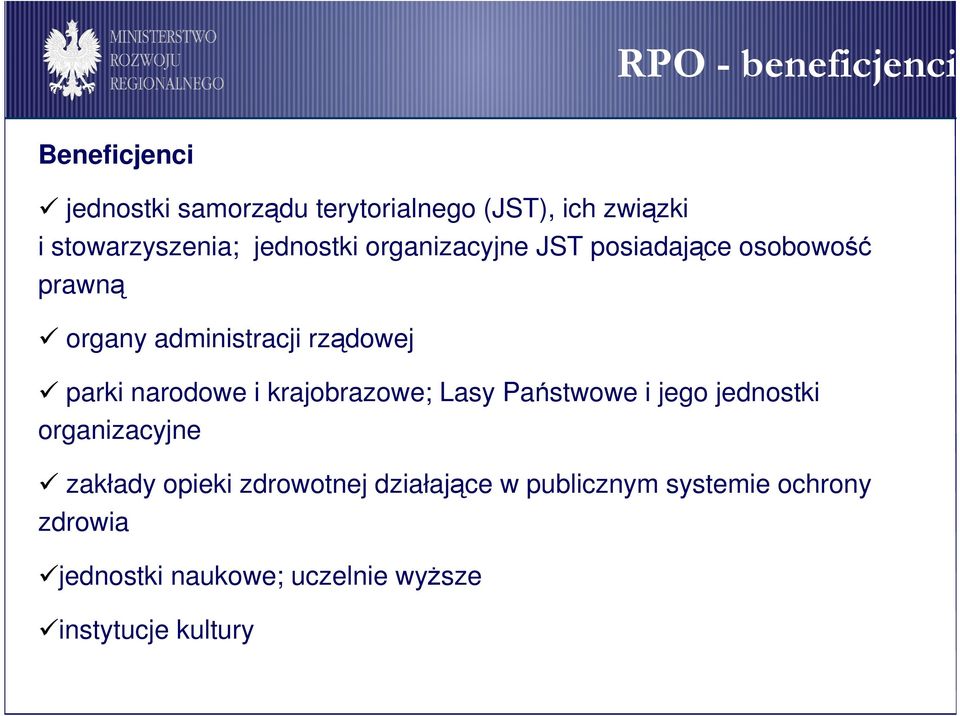 rządowej parki narodowe i krajobrazowe; Lasy Państwowe i jego jednostki organizacyjne zakłady