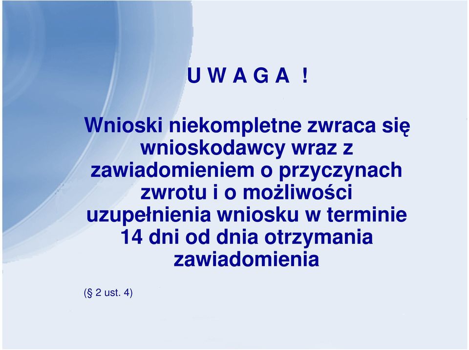 z zawiadomieniem o przyczynach zwrotu i o