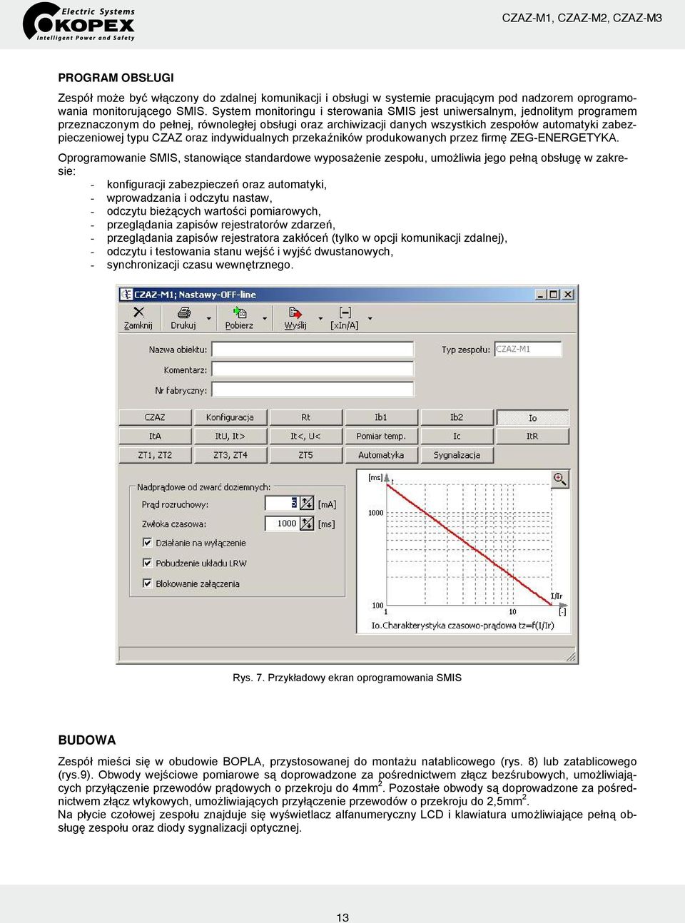 typu CZAZ oraz indywidualnych przekaźników produkowanych przez firmę ZEG-ENERGETYKA.