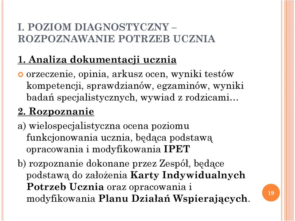 specjalistycznych, wywiad z rodzicami 2.