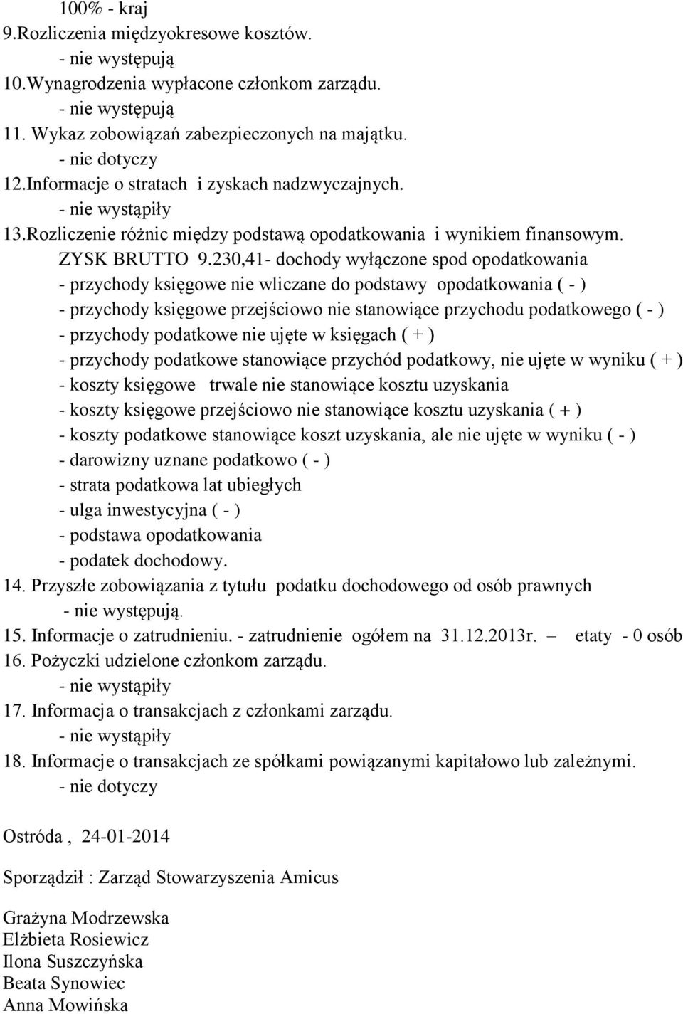 230,41- dochody wyłączone spod opodatkowania - przychody księgowe nie wliczane do podstawy opodatkowania ( - ) - przychody księgowe przejściowo nie stanowiące przychodu podatkowego ( - ) - przychody