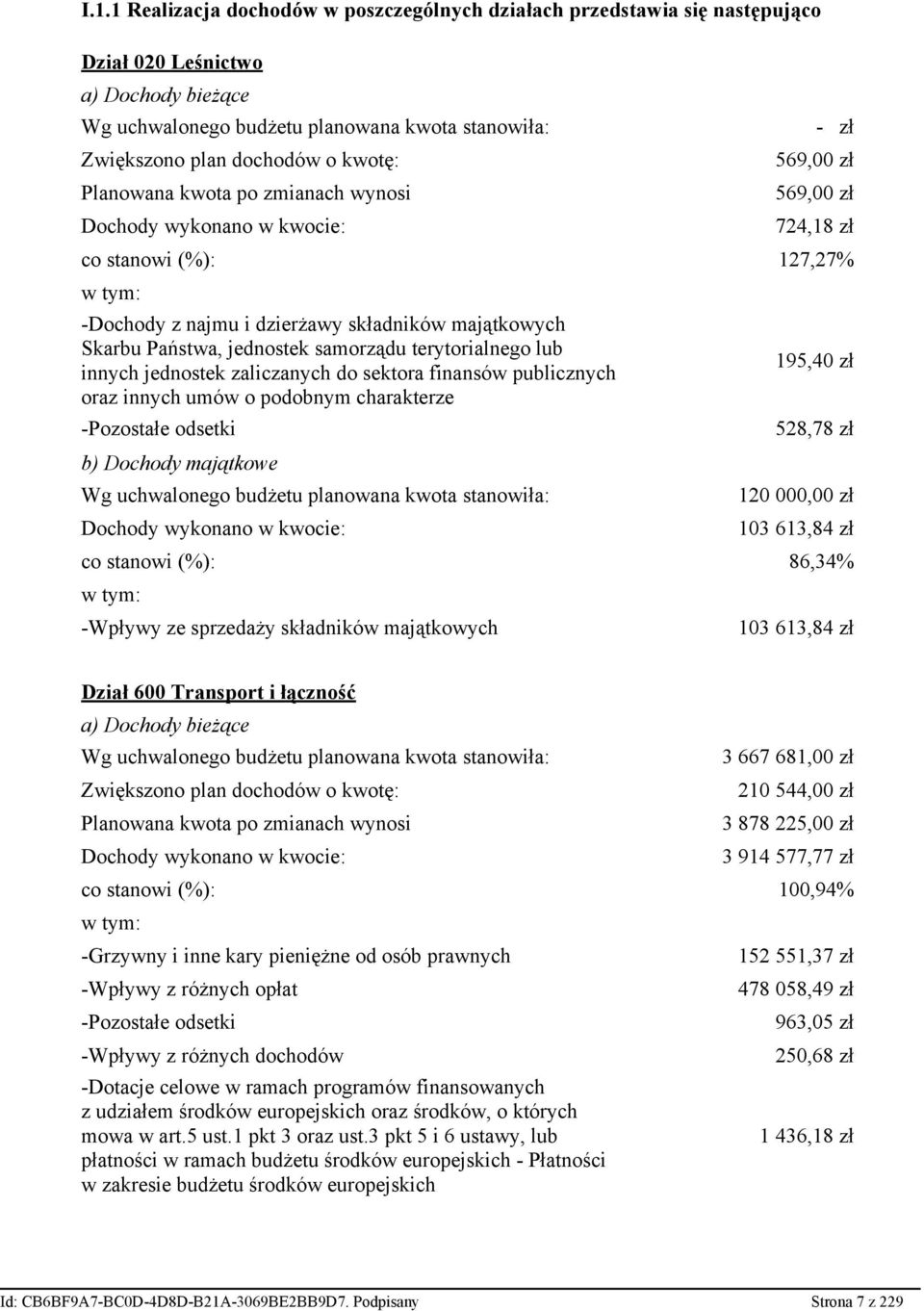 Państwa, jednostek samorządu terytorialnego lub innych jednostek zaliczanych do sektora finansów publicznych oraz innych umów o podobnym charakterze -Pozostałe odsetki b) Dochody majątkowe Wg