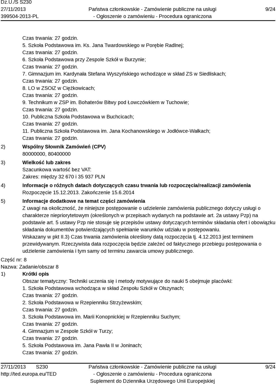 Publiczna Szkoła Podstawowa w Buchcicach; 11. Publiczna Szkoła Podstawowa im.