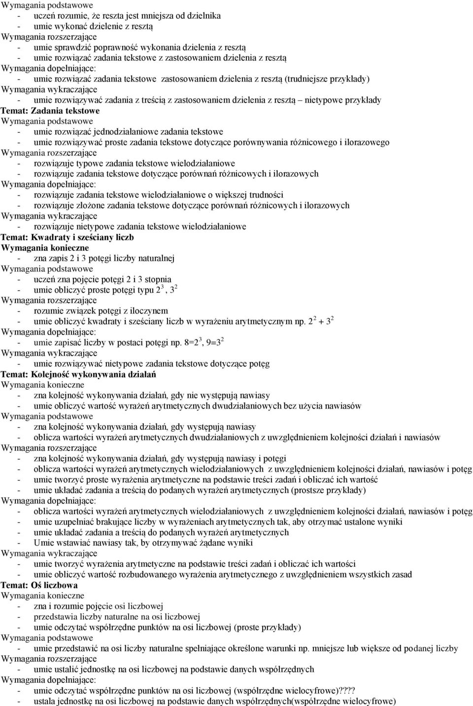 przykłady Temat: Zadania tekstowe - umie rozwiązać jednodziałaniowe zadania tekstowe - umie rozwiązywać proste zadania tekstowe dotyczące porównywania różnicowego i ilorazowego - rozwiązuje typowe