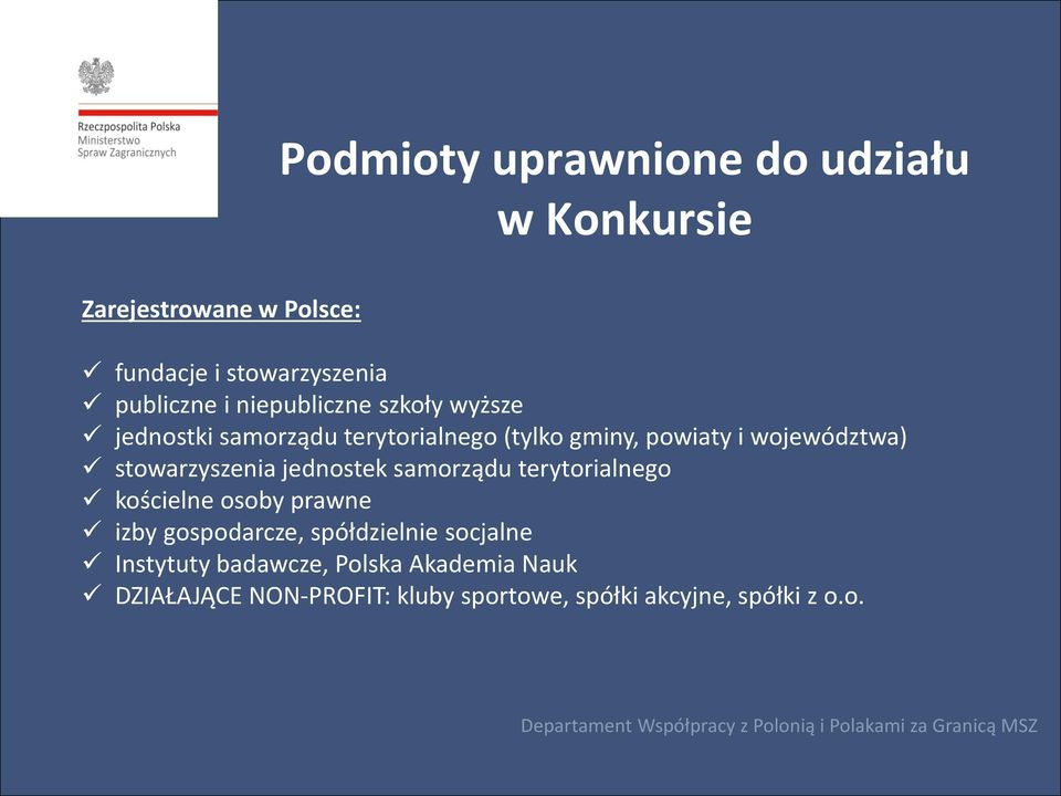 stowarzyszenia jednostek samorządu terytorialnego kościelne osoby prawne izby gospodarcze, spółdzielnie