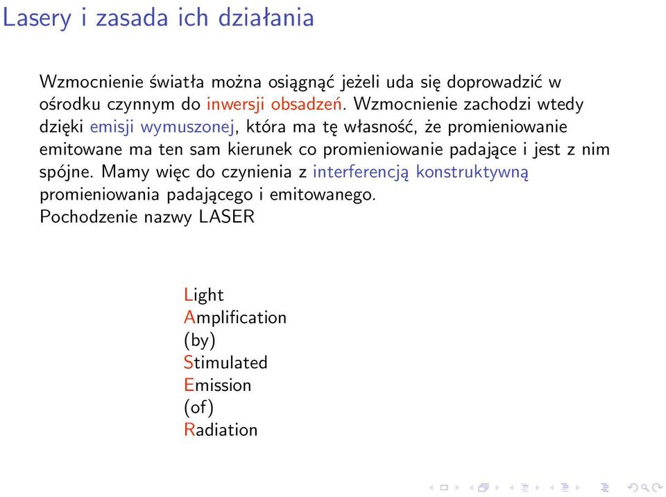 sam kierunek co promieniowanie padające i jest z nim spójne.