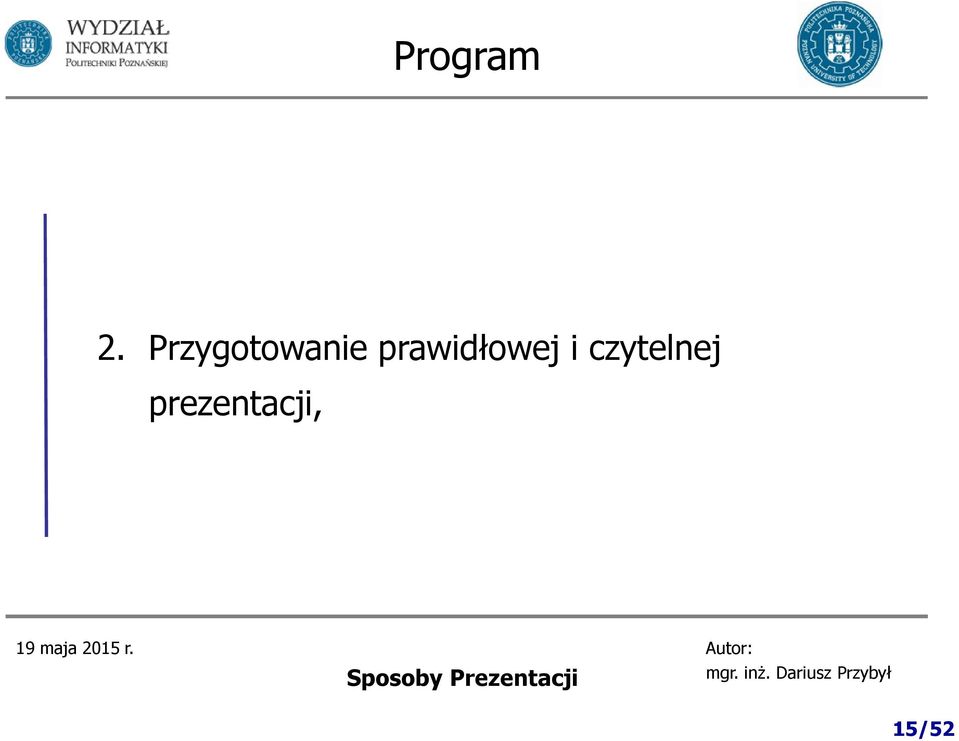 prawidłowej i