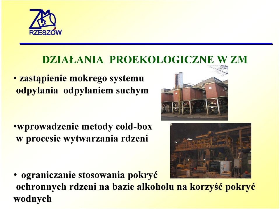 procesie wytwarzania rdzeni ograniczanie stosowania pokryć