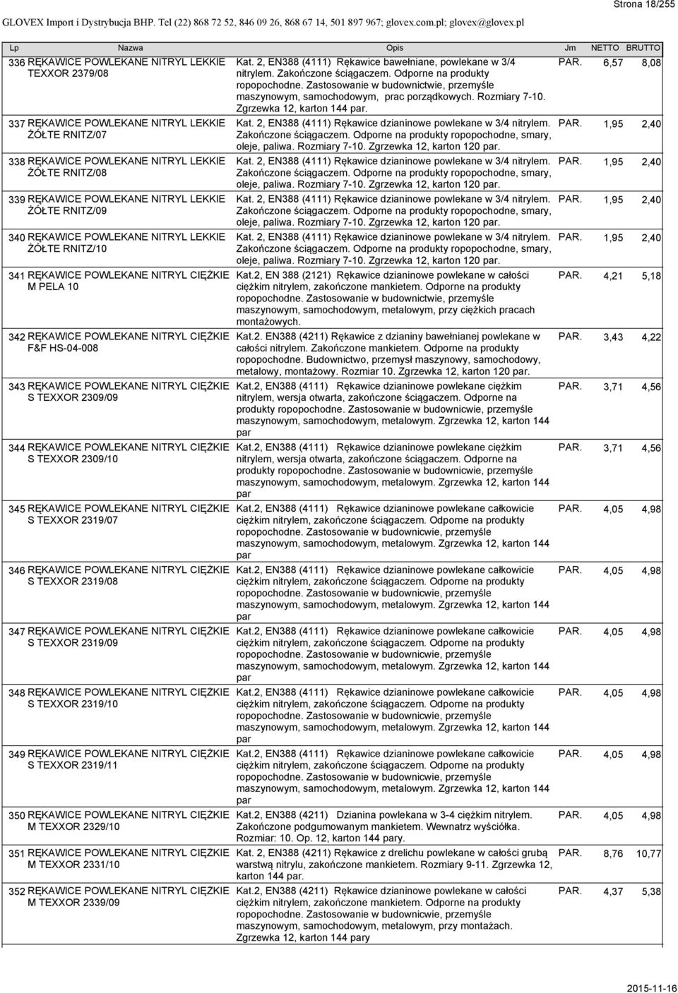 NITRYL CIĘŻKIE S TEXXOR 2309/09 344 RĘKAWICE POWLEKANE NITRYL CIĘŻKIE S TEXXOR 2309/10 345 RĘKAWICE POWLEKANE NITRYL CIĘŻKIE S TEXXOR 2319/07 346 RĘKAWICE POWLEKANE NITRYL CIĘŻKIE S TEXXOR 2319/08