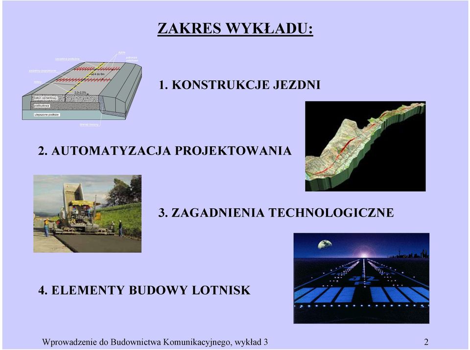 KONSTRUKCJE JEZDNI ulepszone podłoże drenaż boczny 2.