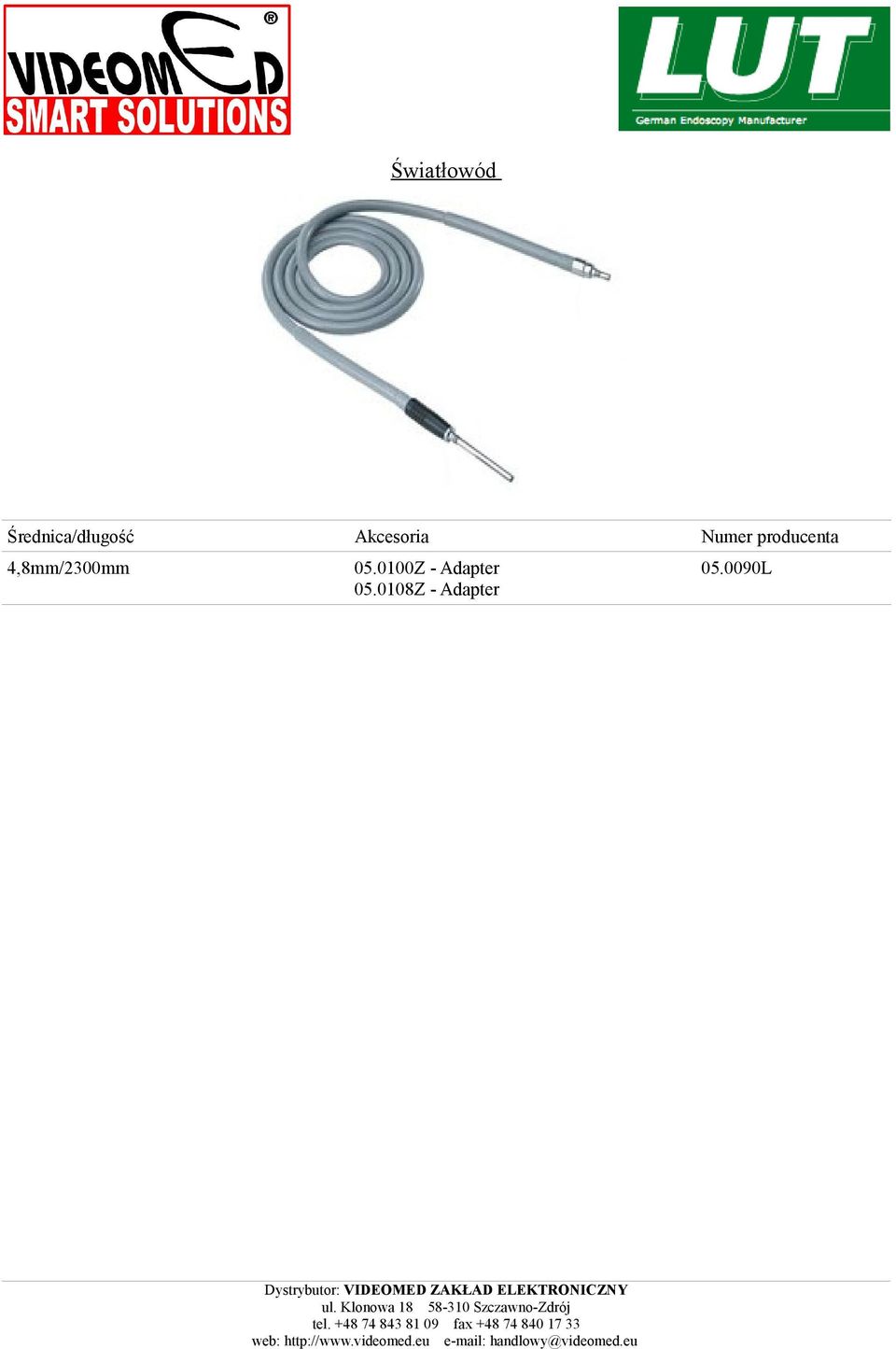 Akcesoria 4,8mm/2300mm