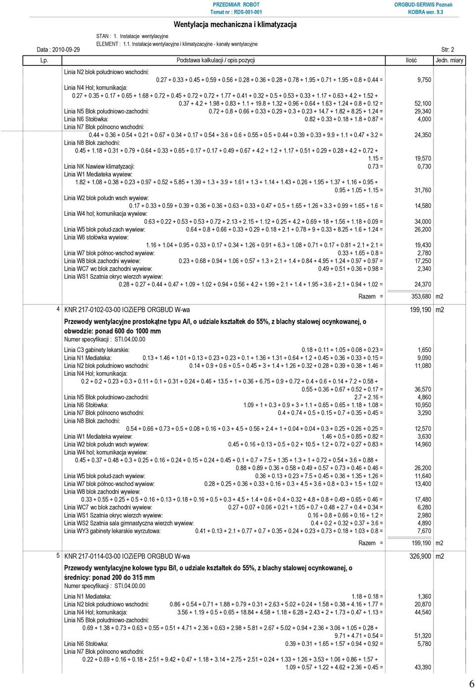 37 + 4.2 + 1.98 + 0.83 + 1.1 + 19.8 + 1.32 + 0.96 + 0.64 + 1.63 + 1.24 + 0.8 + 0.12 = 52,100 Linia N5 Blok południowo-zachodni: 0.72 + 0.8 + 0.66 + 0.33 + 0.29 + 0.3 + 0.23 + 14.7 + 1.82 + 8.25 + 1.