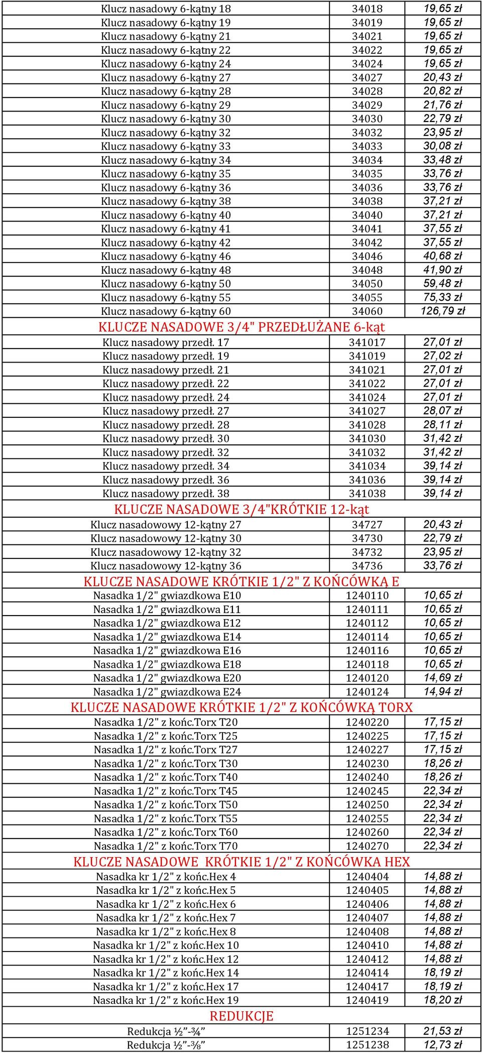 34032 23,95 zł Klucz nasadowy 6-kątny 33 34033 30,08 zł Klucz nasadowy 6-kątny 34 34034 33,48 zł Klucz nasadowy 6-kątny 35 34035 33,76 zł Klucz nasadowy 6-kątny 36 34036 33,76 zł Klucz nasadowy