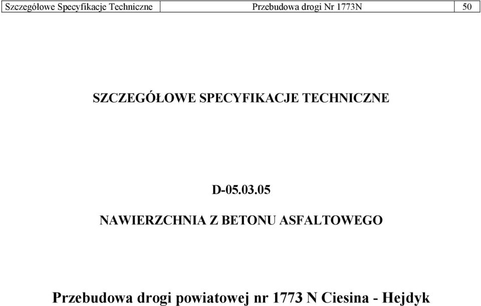 TECHNICZNE D-05.03.