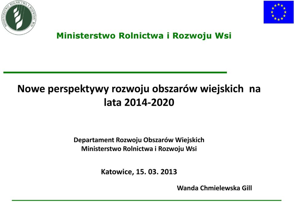 Departament Rozwoju Obszarów Wiejskich Ministerstwo