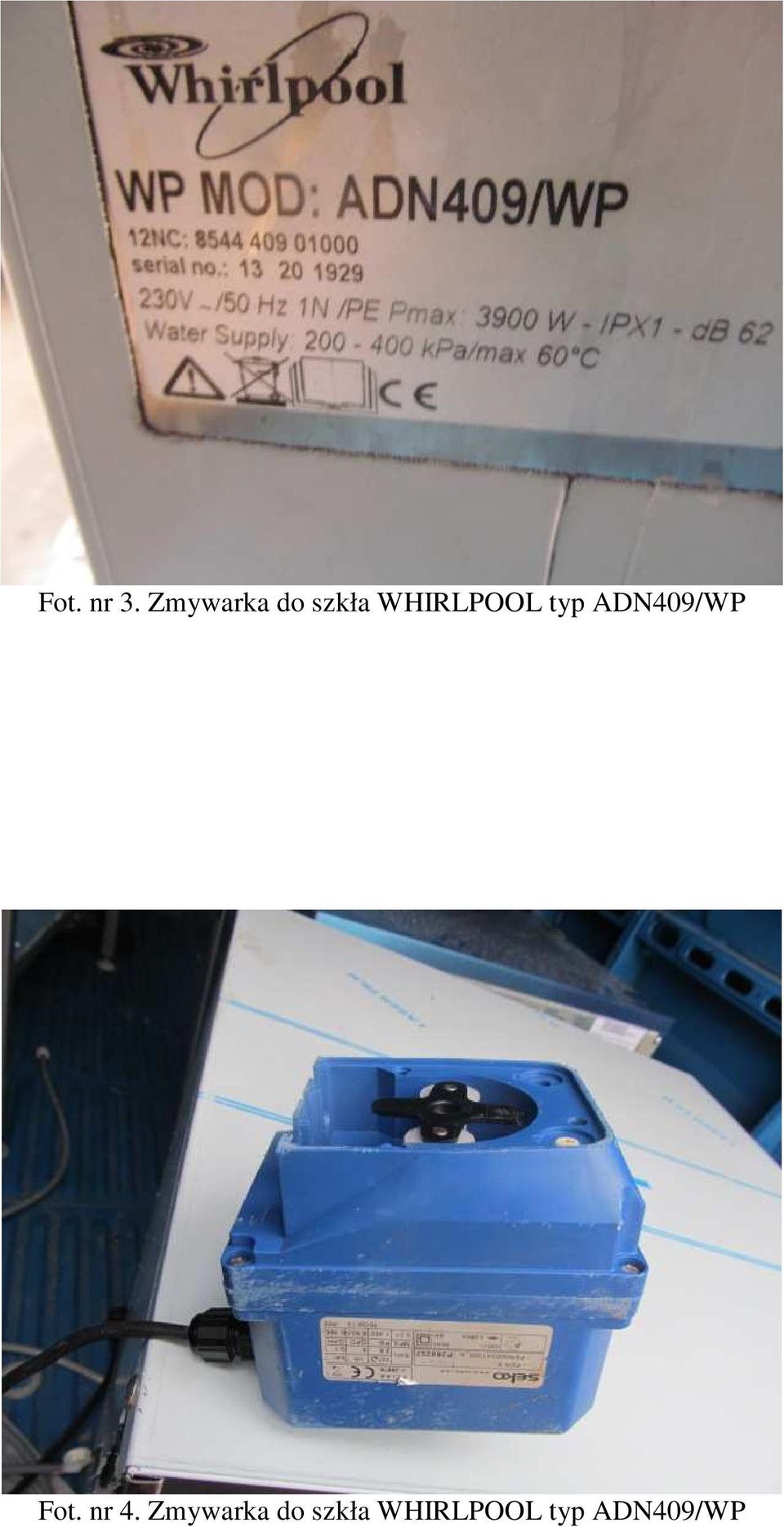 WHIRLPOOL typ ADN409/WP