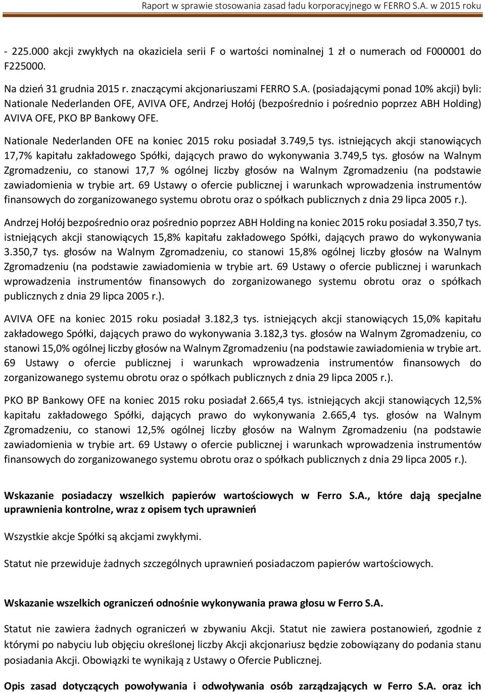 Nationale Nederlanden OFE na koniec 2015 roku posiadał 3.749,5 tys.