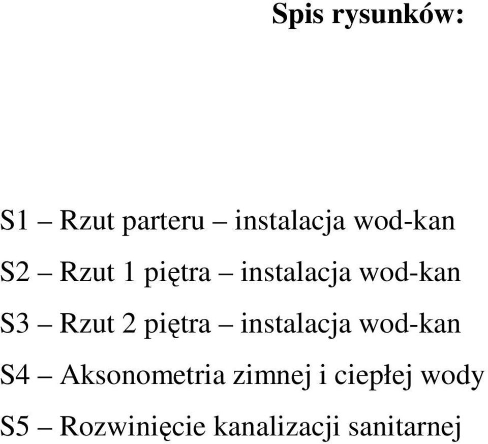 piętra instalacja wod-kan S4 Aksonometria zimnej