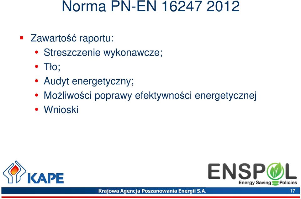 energetyczny; Możliwości poprawy efektywności