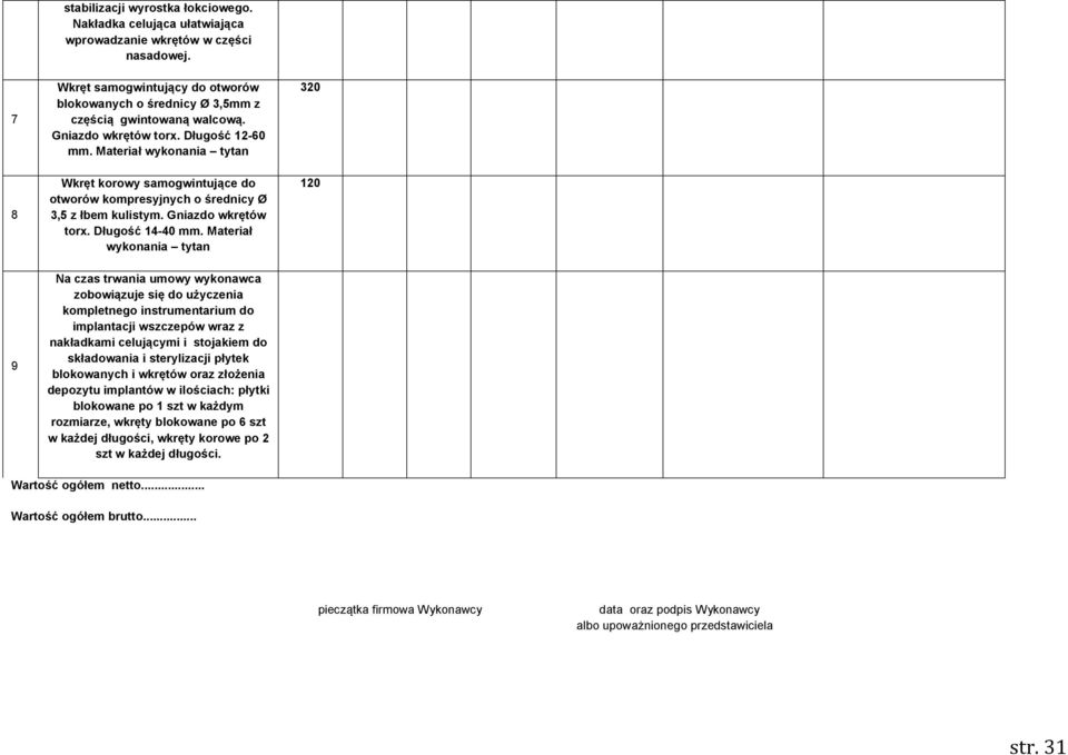 Materiał wykonania tytan Wkręt korowy samogwintujące do otworów kompresyjnych o średnicy Ø 3,5 z łbem kulistym. Gniazdo wkrętów torx. Długość 14-40 mm.
