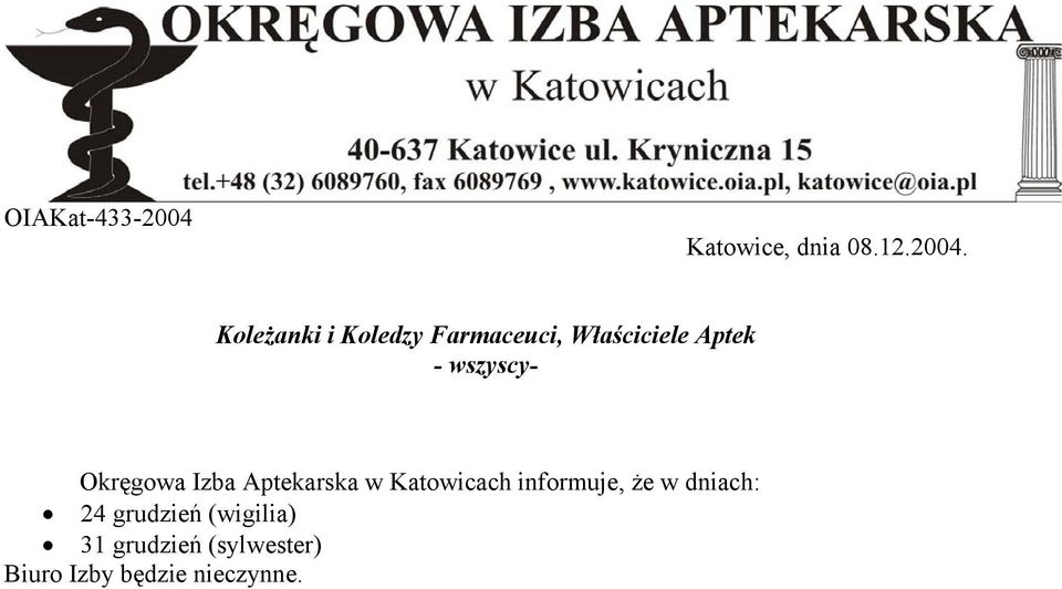 Koleżanki i Koledzy Farmaceuci, Właściciele Aptek -