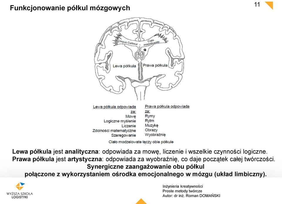 Prawa półkula jest artystyczna: odpowiada za wyobraźnię, co daje początek całej