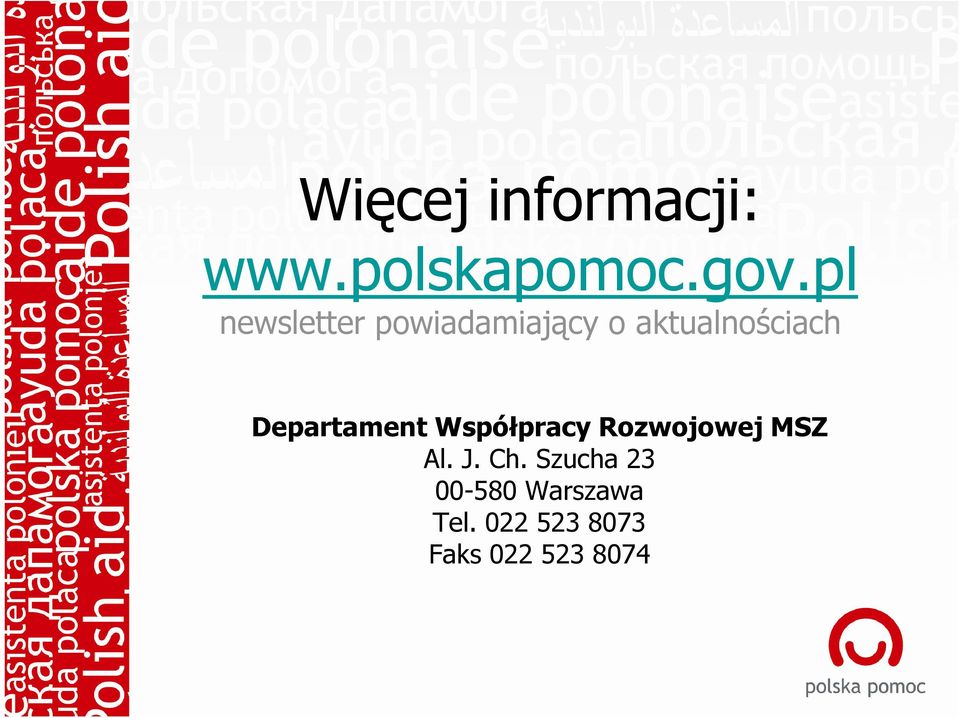 aktualnościach MSZ Al. J. Ch.