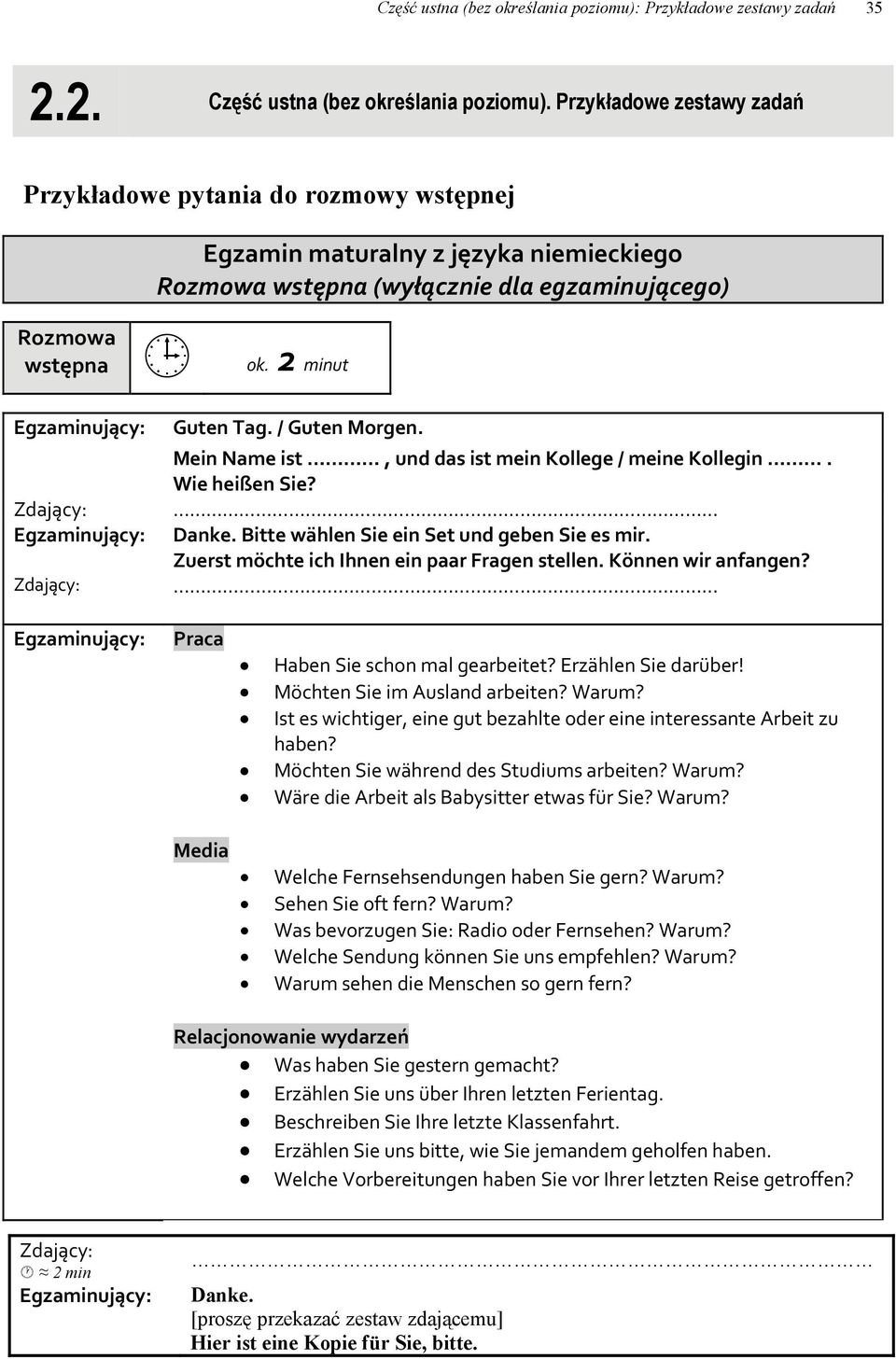 Mein Name ist, und das ist mein Kollege / meine Kollegin. Wie heißen Sie? Danke. Bitte wählen Sie ein Set und geben Sie es mir. Zuerst möchte ich Ihnen ein paar Fragen stellen. Können wir anfangen?