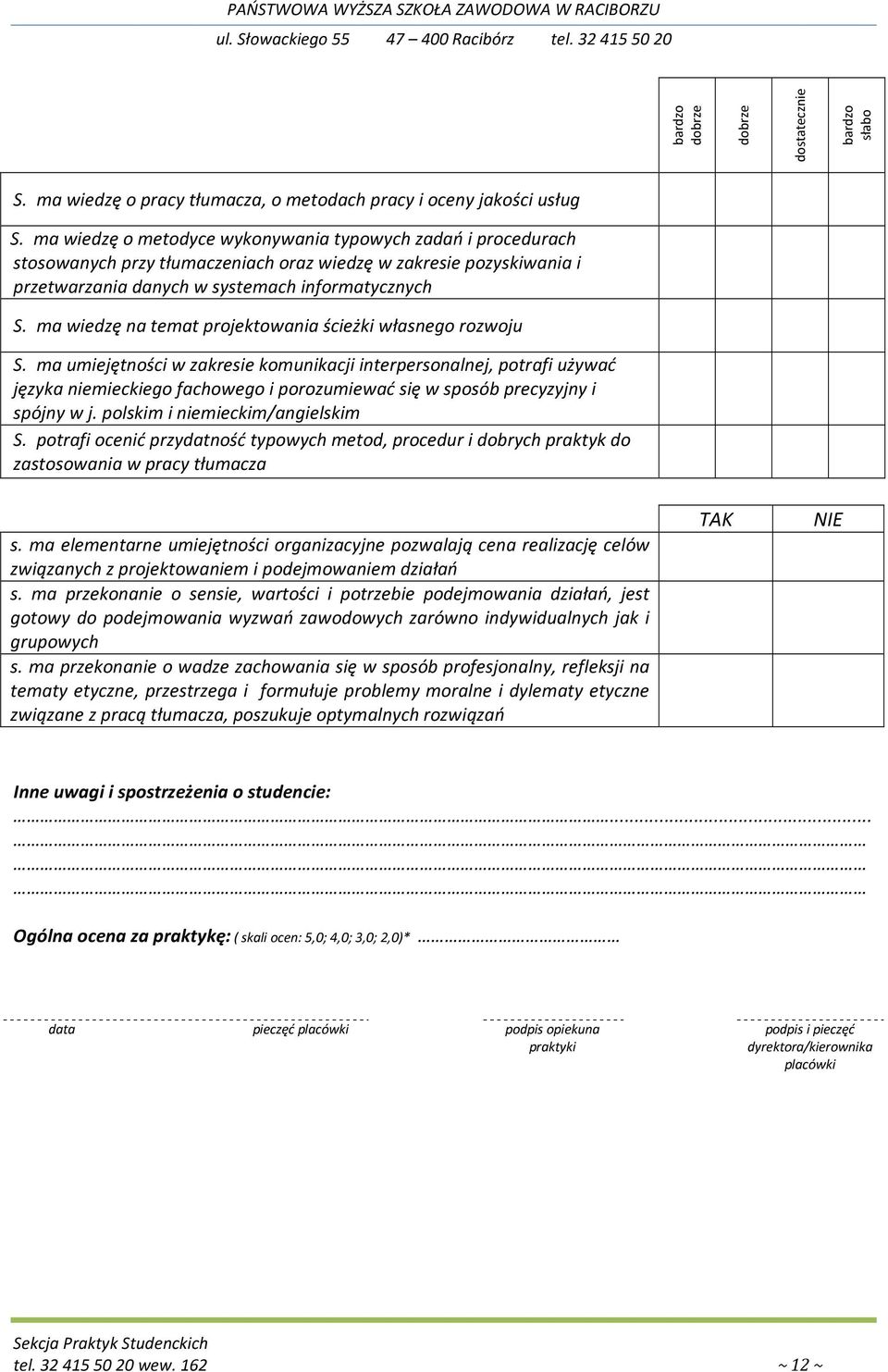 ma wiedzę na temat projektowania ścieżki własnego rozwoju S.