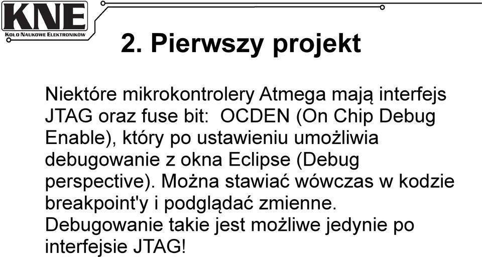 debugowanie z okna Eclipse (Debug perspective).